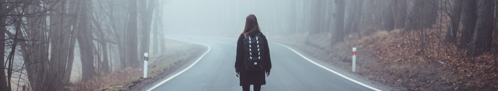 lost person in middle of the road