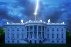 white house struck by lightning