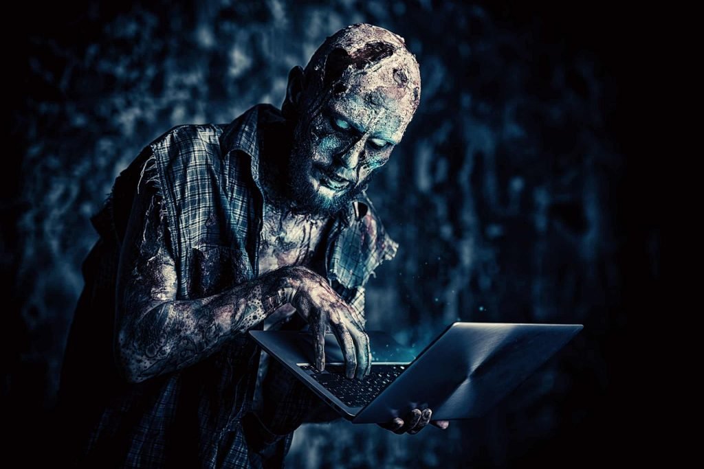 zombie over computer