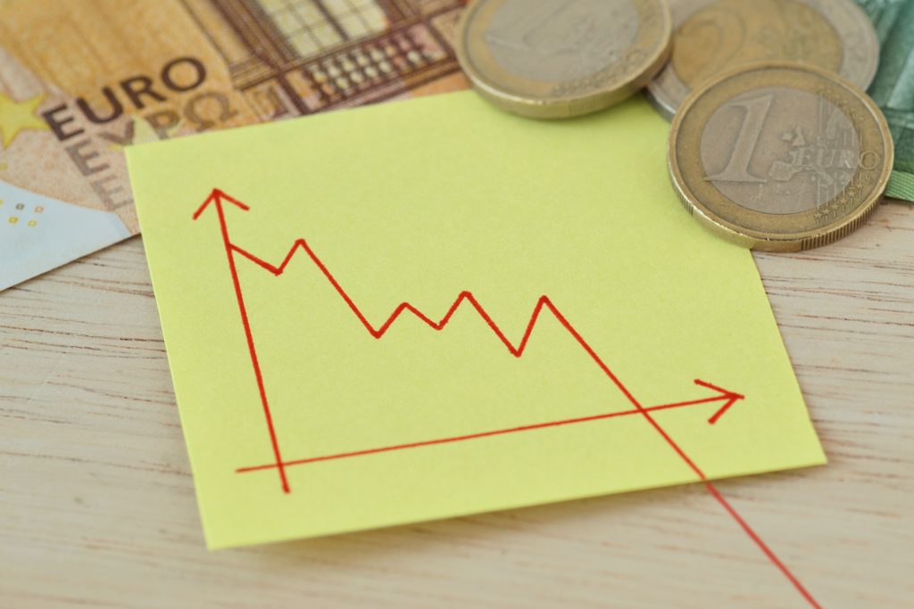 euros and chart