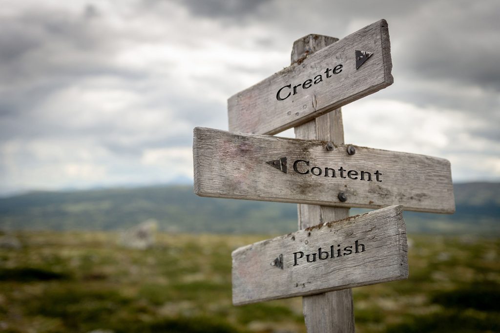 sign point to content and publish
