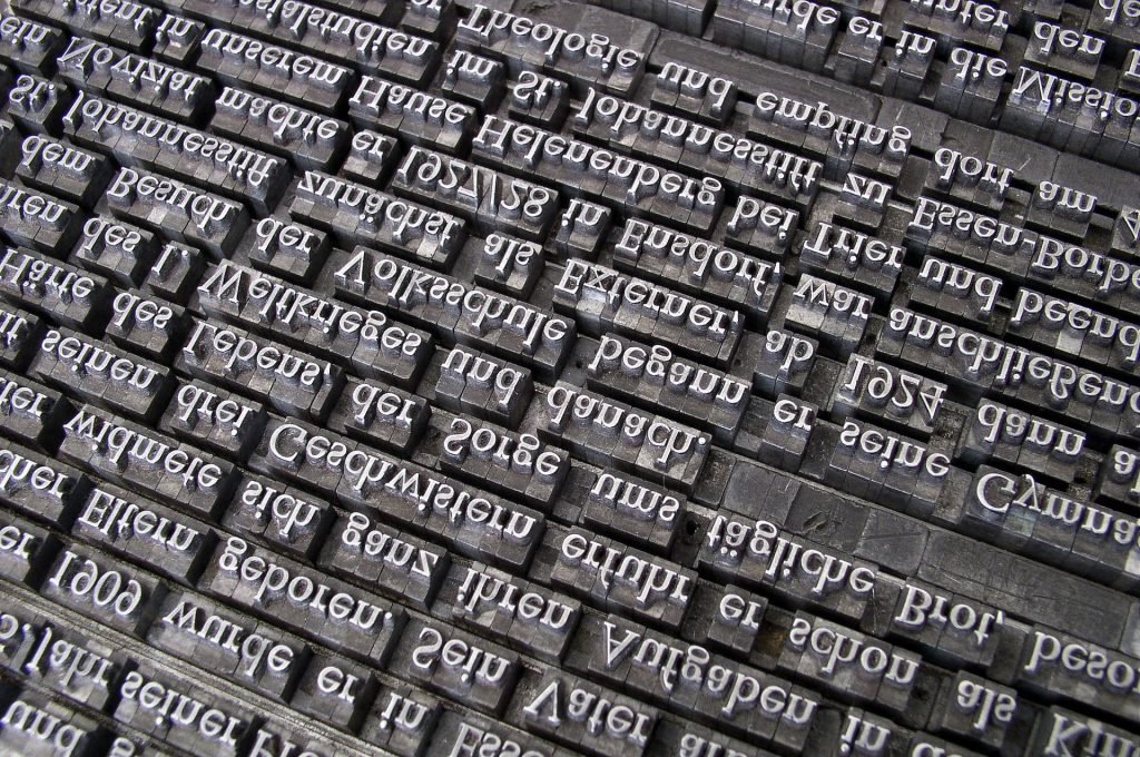 language typeset