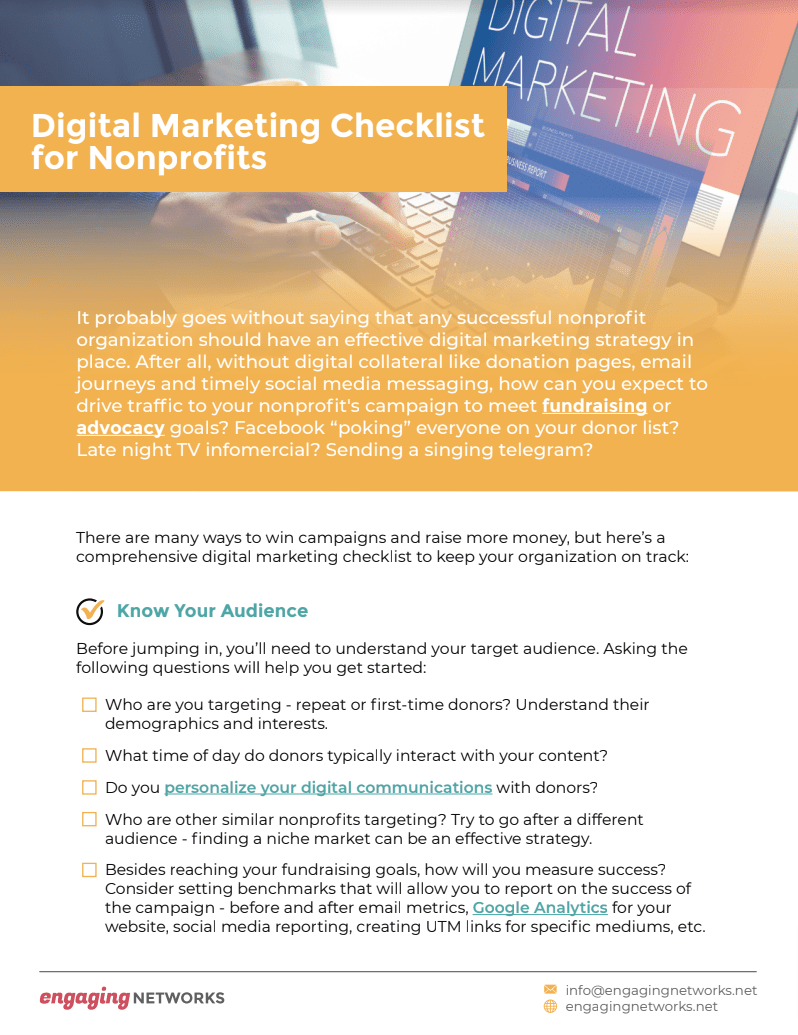 Digital Marketing Checklist