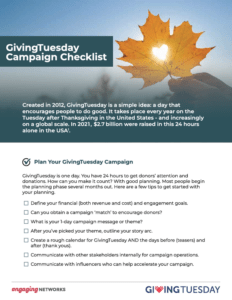 givingtuesday checklist landing page