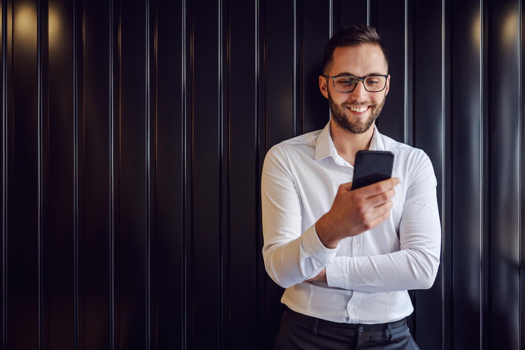 man on phone