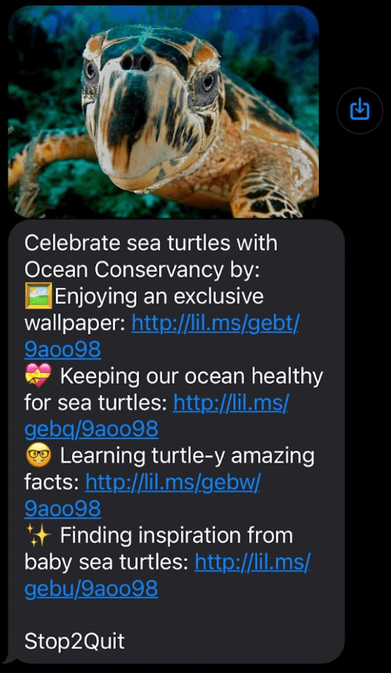 ocean conservancy Nonprofit SMS Campaign