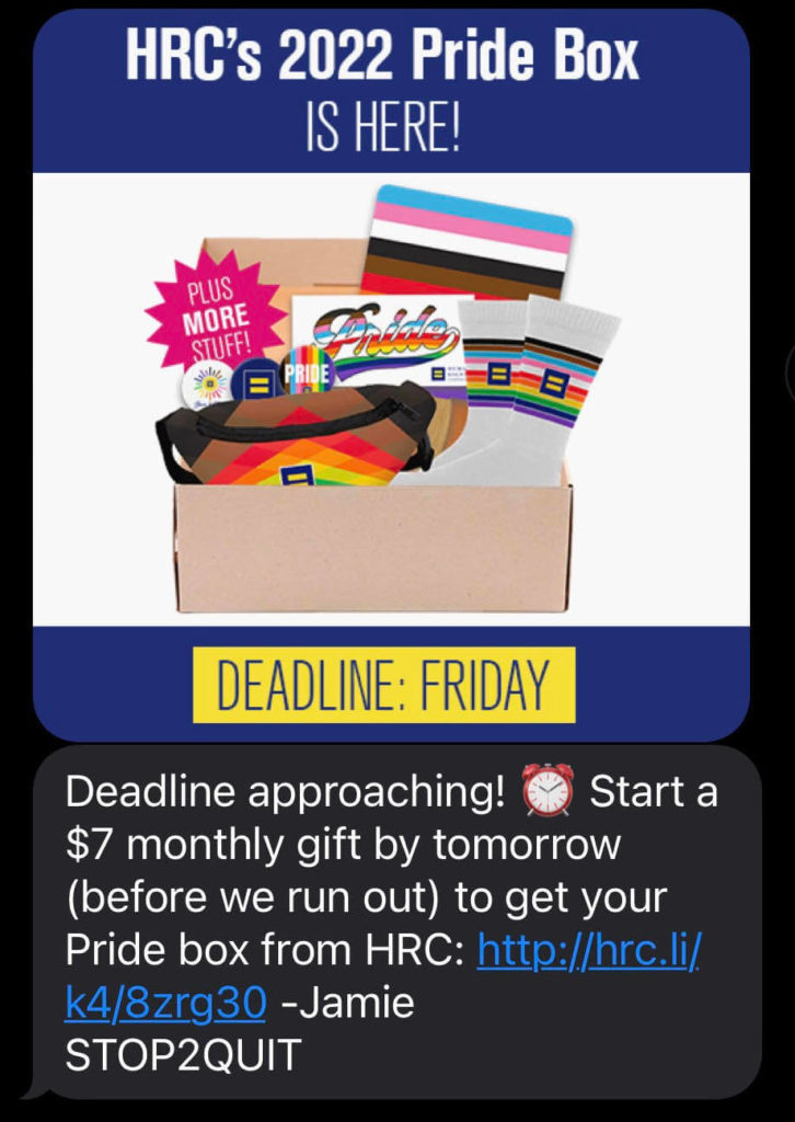 HRC Nonprofit SMS Campaign