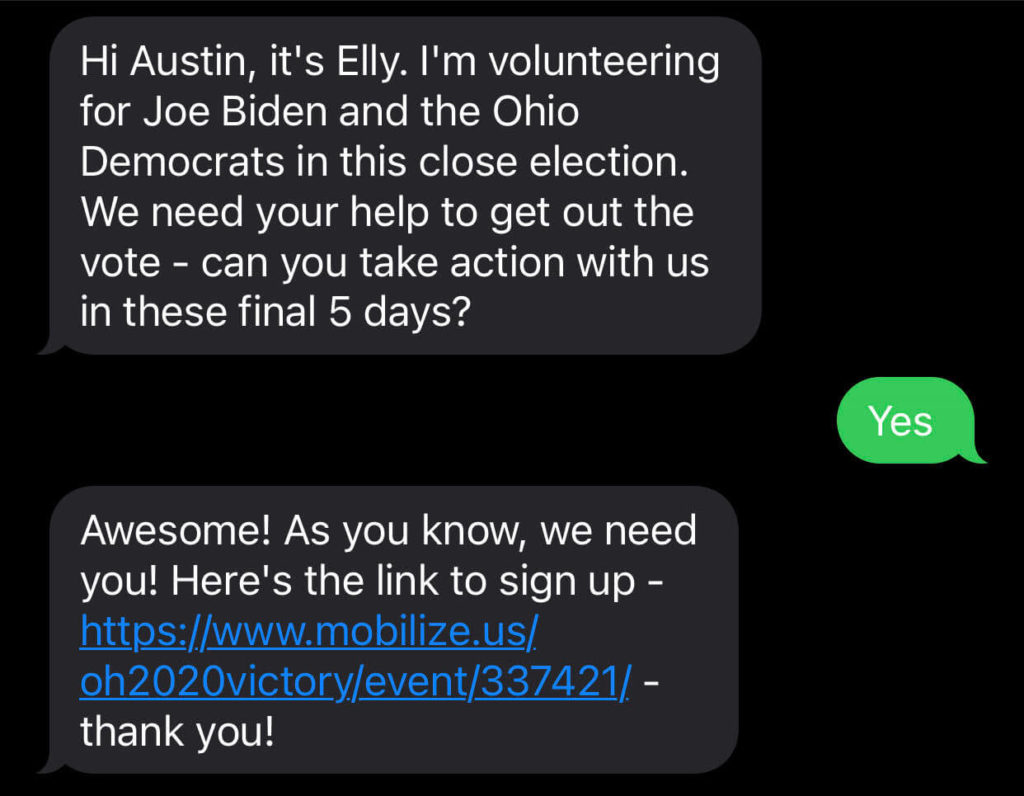 election Nonprofit SMS Campaign