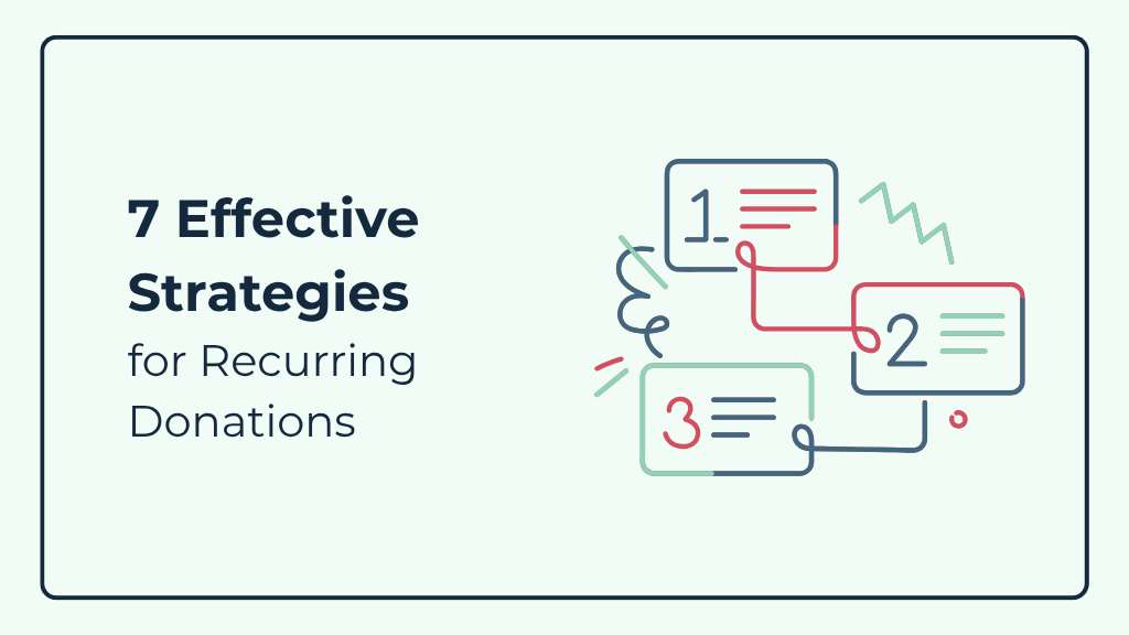 Illustrative image showing graphics related to effective strategies for recurring donations